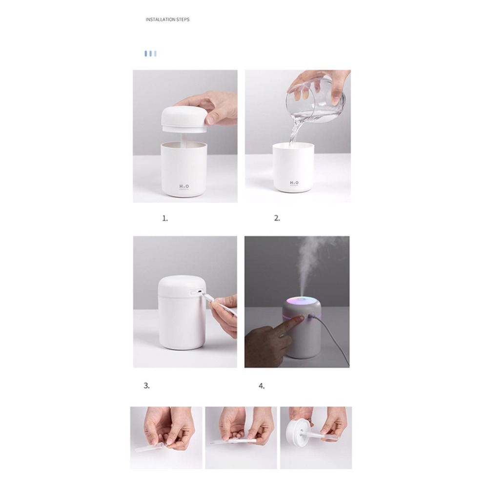 Portable Air Humidifier Aroma Essential Oil Diffuser for Car Home - Castle Anna