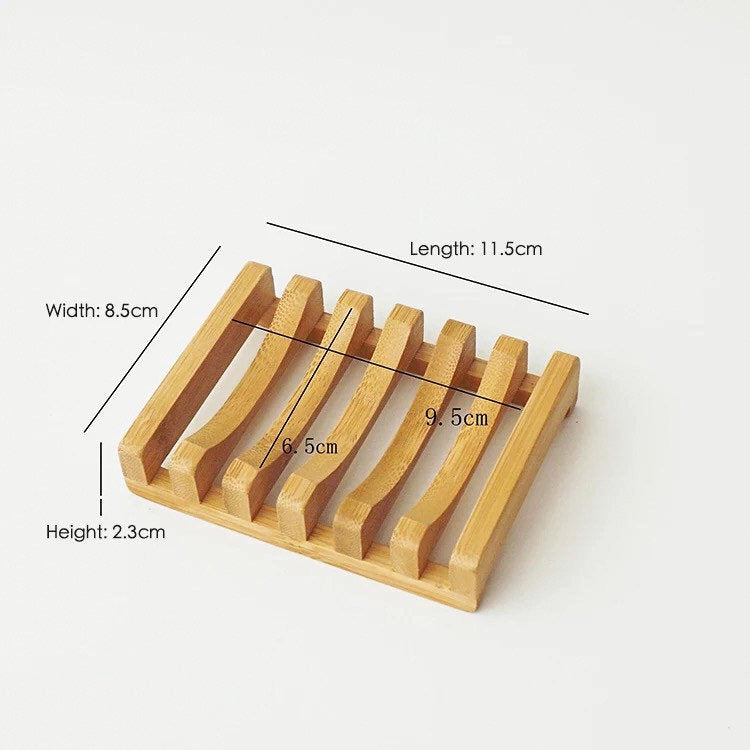 Natural Bamboo Soap Dish - Zero Waste Biodegradable Soap Tray - Castle Anna