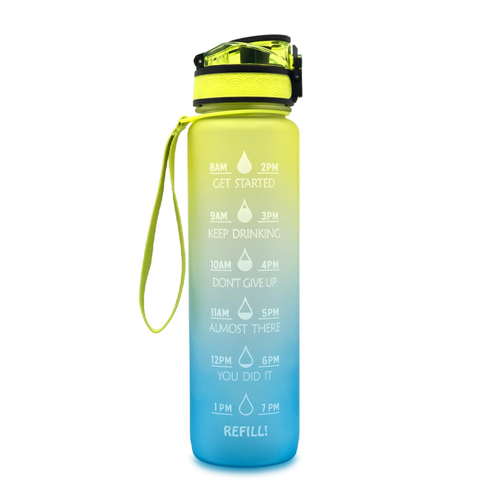 1L Tritan Water Bottle With Time Marker Bounce Cover - Castle Anna