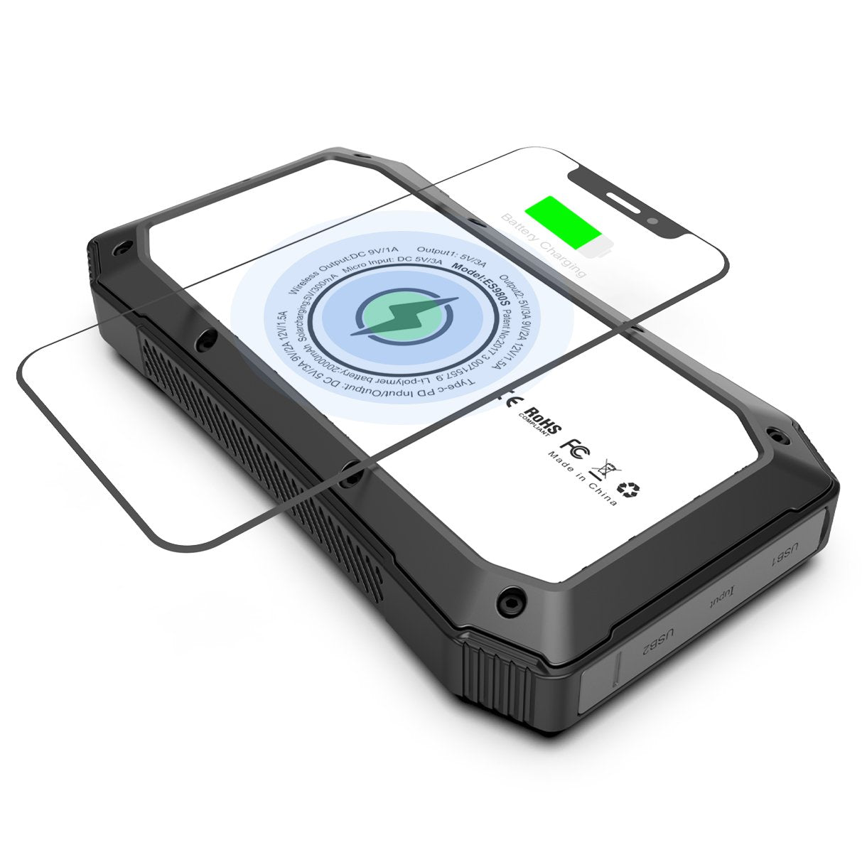 Sun Chaser Mini Solar Powered Wireless Phone Charger 10,000 mAh With - Castle Anna