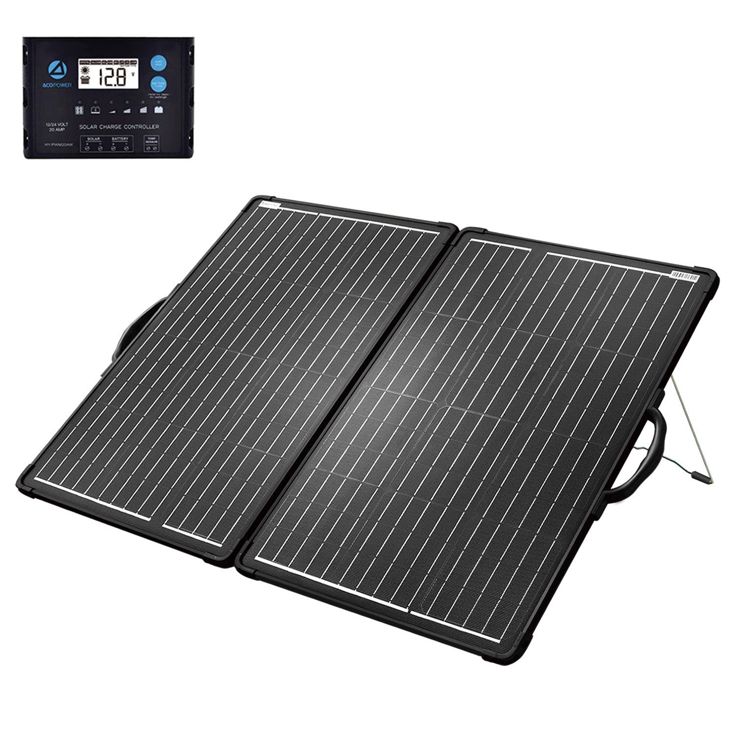 ACOPower Plk 120W Portable Solar Panel with Pre-installed Charge Controller and Lightweight Briefcase - Castle Anna