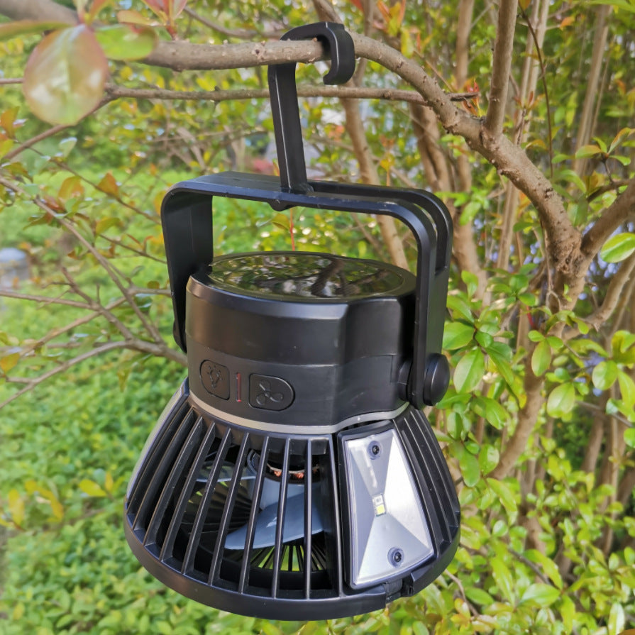 Solar Camping Light Foldable Fan Hanging Hook Rechargeable - Castle Anna