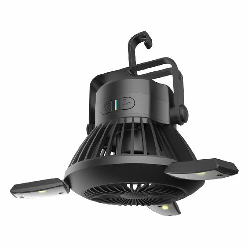 Solar Camping Light Foldable Fan Hanging Hook Rechargeable - Castle Anna