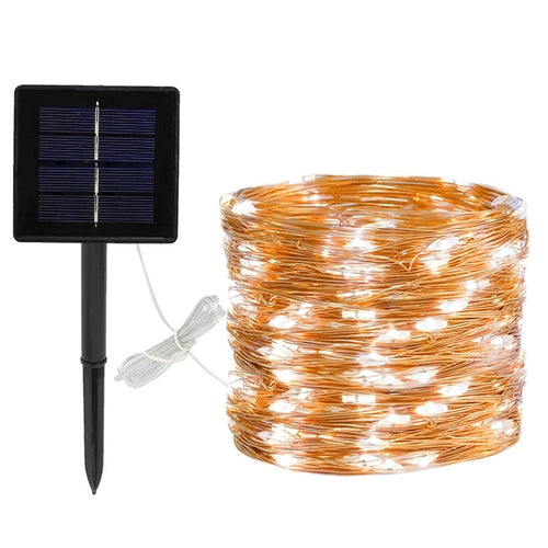 Outdoor Solar Copper Wire Light String Lights Festival Decorations - Castle Anna