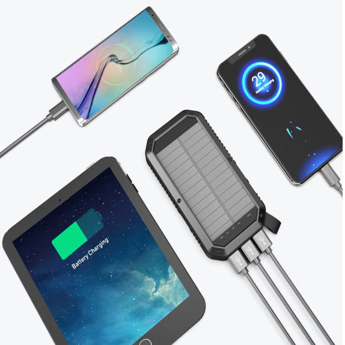 Sun Chaser Mini Solar Powered Wireless Phone Charger 10,000 mAh With - Castle Anna