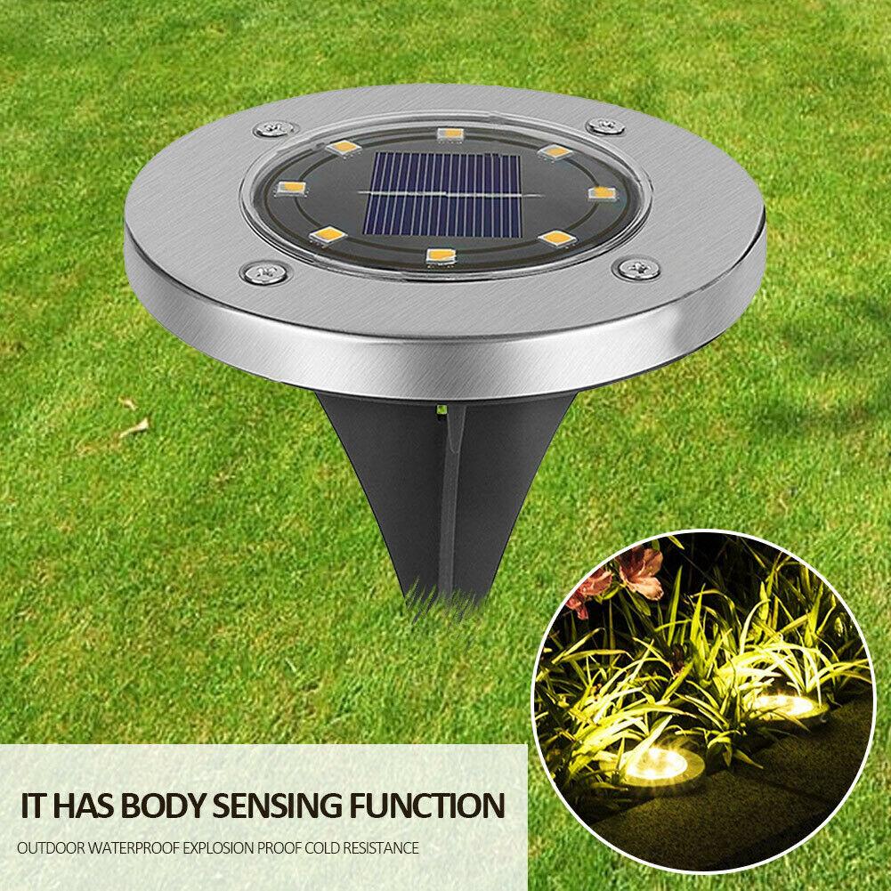 4/8 LEDs Solar Powered Buried Light Outdoor Pathway Garden Decking - Castle Anna
