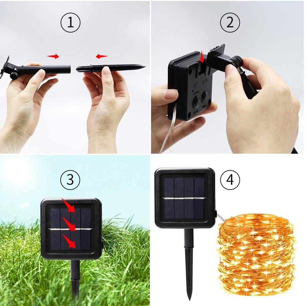 Solar Powered String Lights Indoor Outdoor Waterproof For Gardens Home - Castle Anna