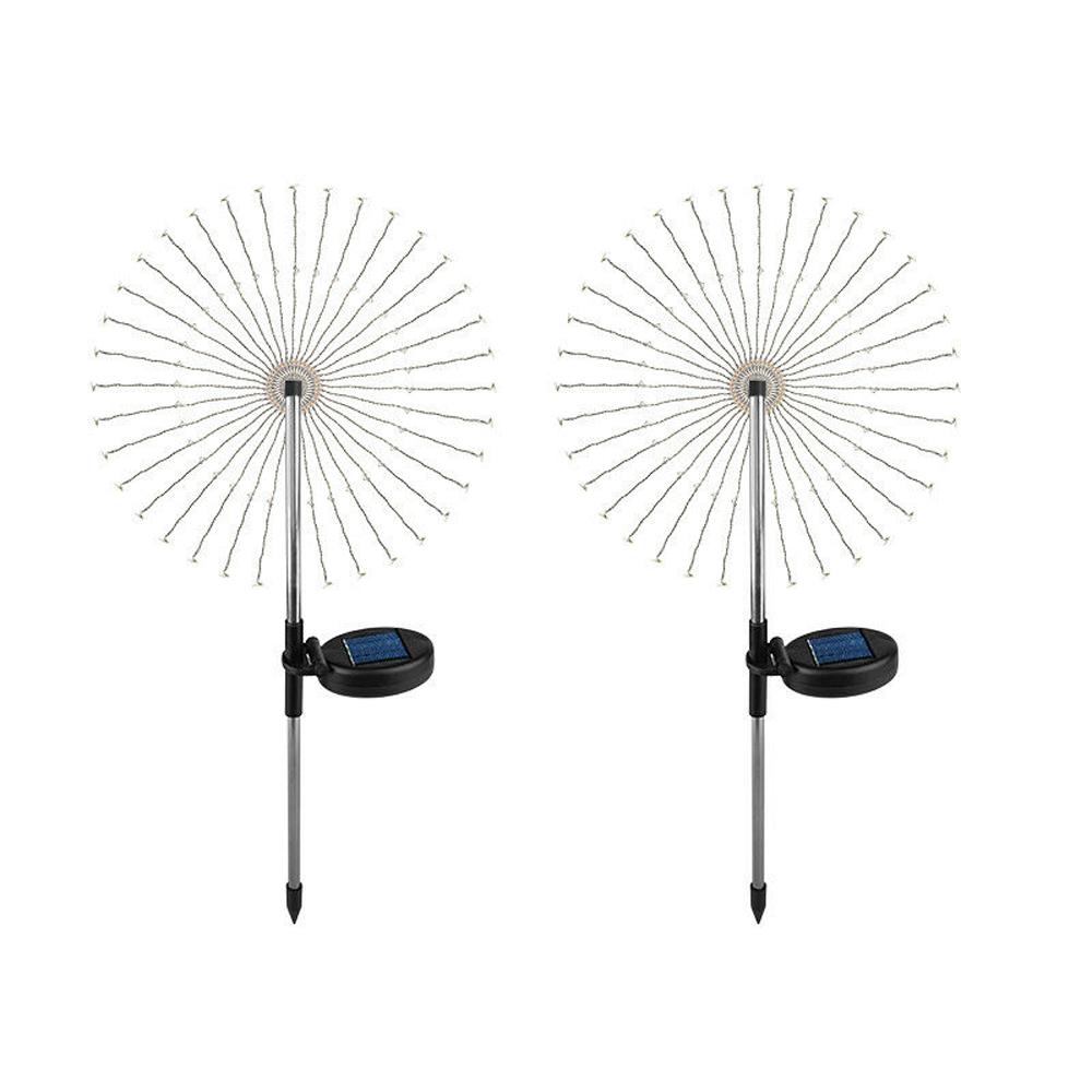 2PCS Solar Fireworks Lamps 90 LED Multi-Color Outdoor Christmas Lights - Castle Anna