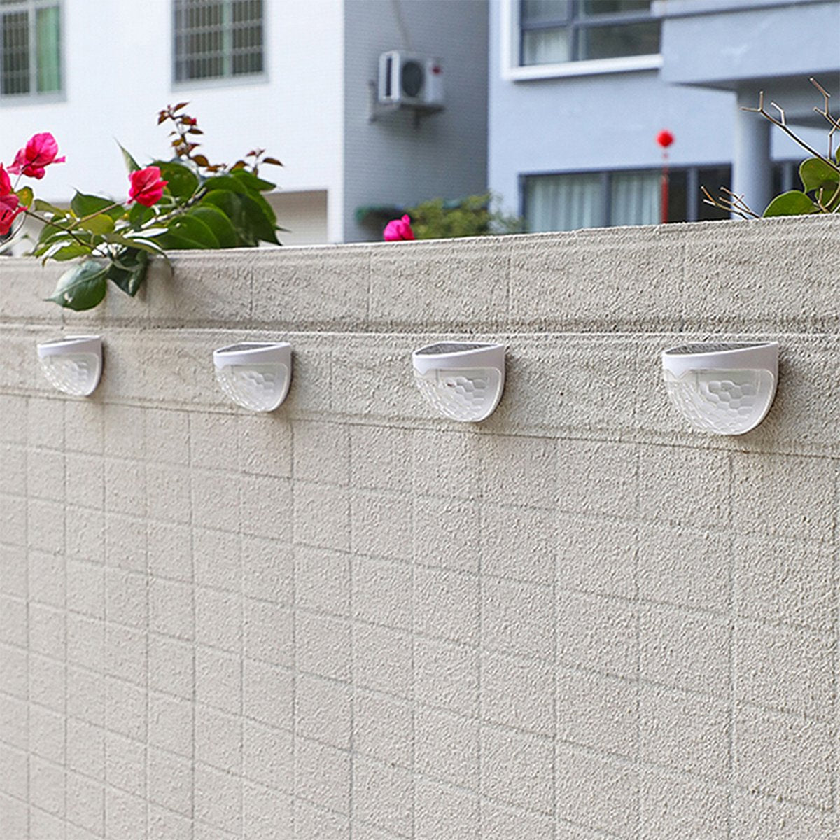 2 PCS Solar Semicircle Walls Light Outdoor Waterproof Sensor Wall Lamp - Castle Anna