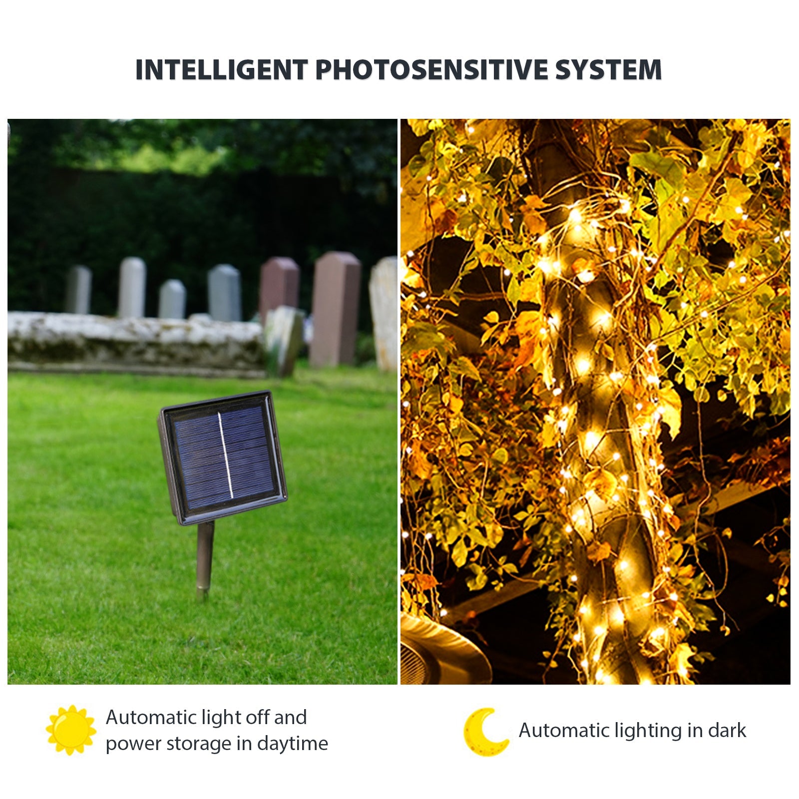 Outdoor Solar Copper Wire Light String Lights Festival Decorations - Castle Anna