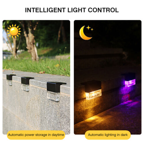 4 Pack Outdoor Deck Lights Solar Color Changing Path Garden Patio - Castle Anna