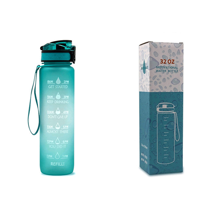 1L Tritan Water Bottle With Time Marker Bounce Cover - Castle Anna