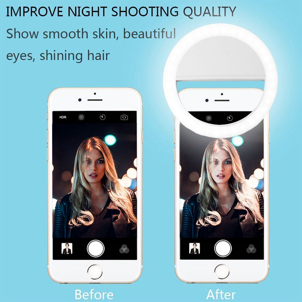 Portable Selfie Ring Clip On for Mobile Phone - Castle Anna