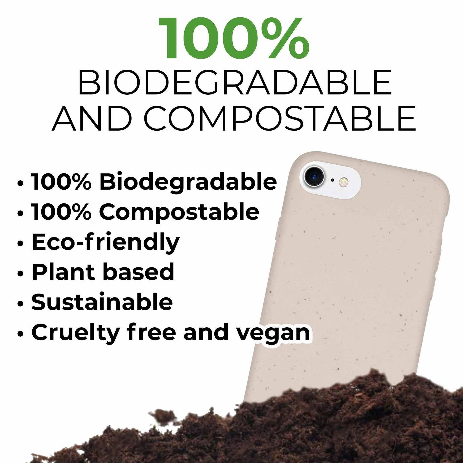 Biodegradable phone case - Natural White - Castle Anna