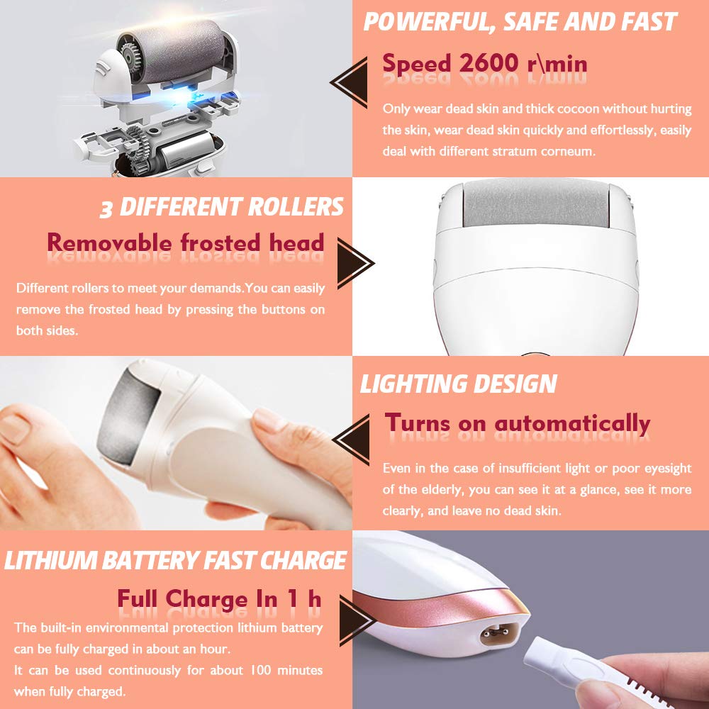 Electric Foot Callus Remover Portable Electronic Foot File Pedicure - Castle Anna