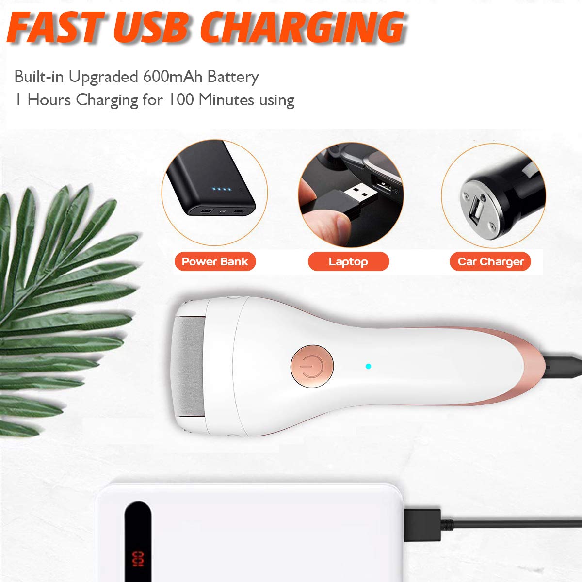 Electric Foot Callus Remover Portable Electronic Foot File Pedicure - Castle Anna