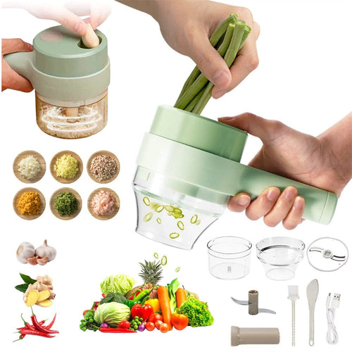 Portable Handheld 4 in 1 Electric Vegetable Slicer - Castle Anna
