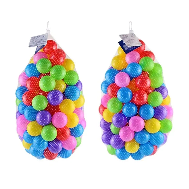 48PCS Colorful Air Wave Balls Pool Water Children Fun Toys Free Squeezing Outdoor Sports Balls Environmental Air Balloons - Castle Anna