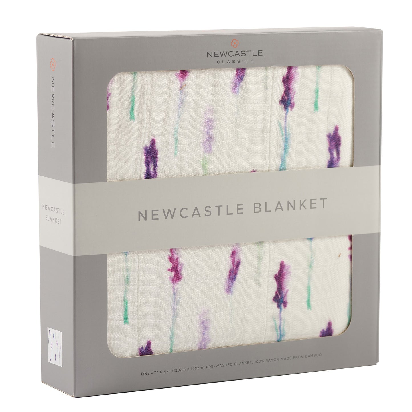 Lavender and White Newcastle Blanket - Castle Anna