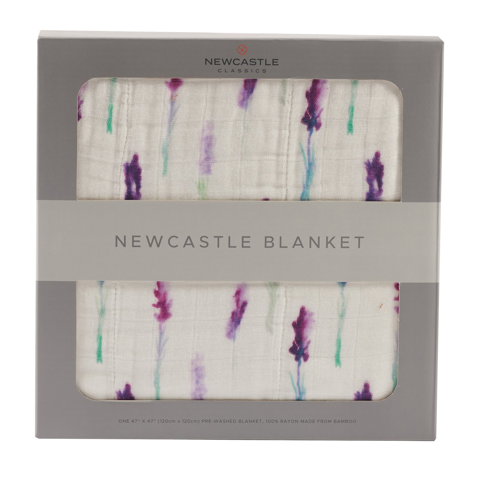 Lavender and White Newcastle Blanket - Castle Anna