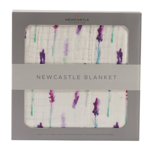 Lavender and White Newcastle Blanket - Castle Anna