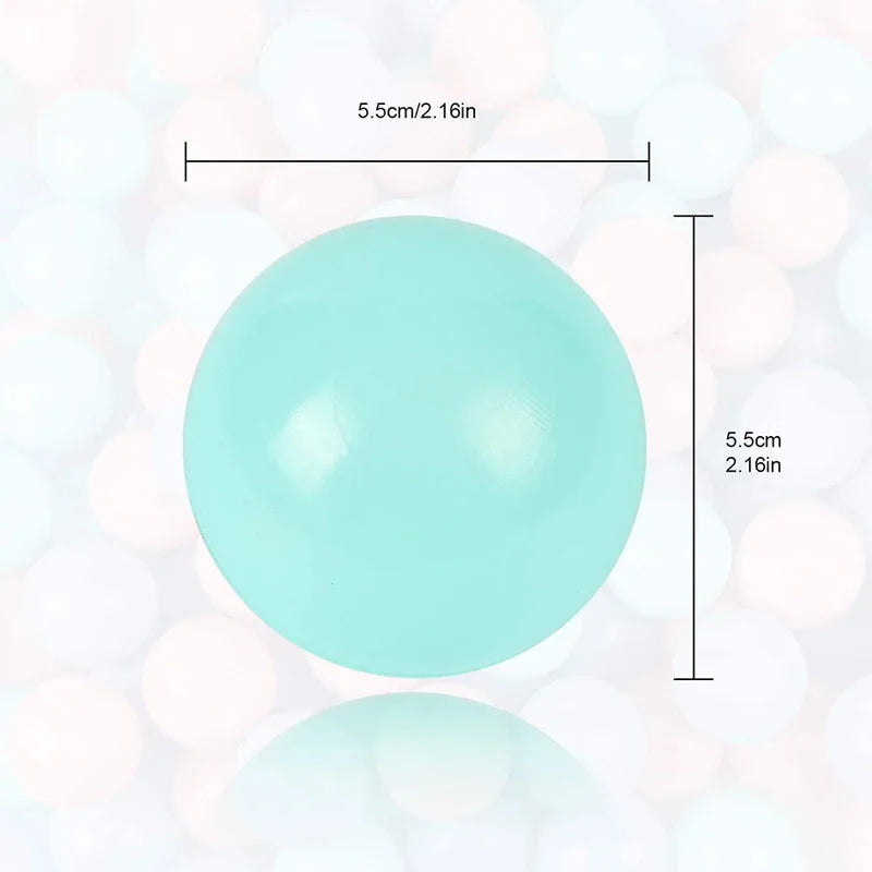 48PCS Colorful Air Wave Balls Pool Water Children Fun Toys Free Squeezing Outdoor Sports Balls Environmental Air Balloons - Castle Anna