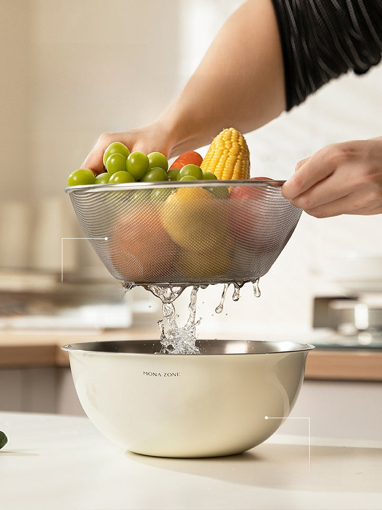 Modern Housewife Stainless Steel Kitchen Water Filter Washing Basin - Castle Anna