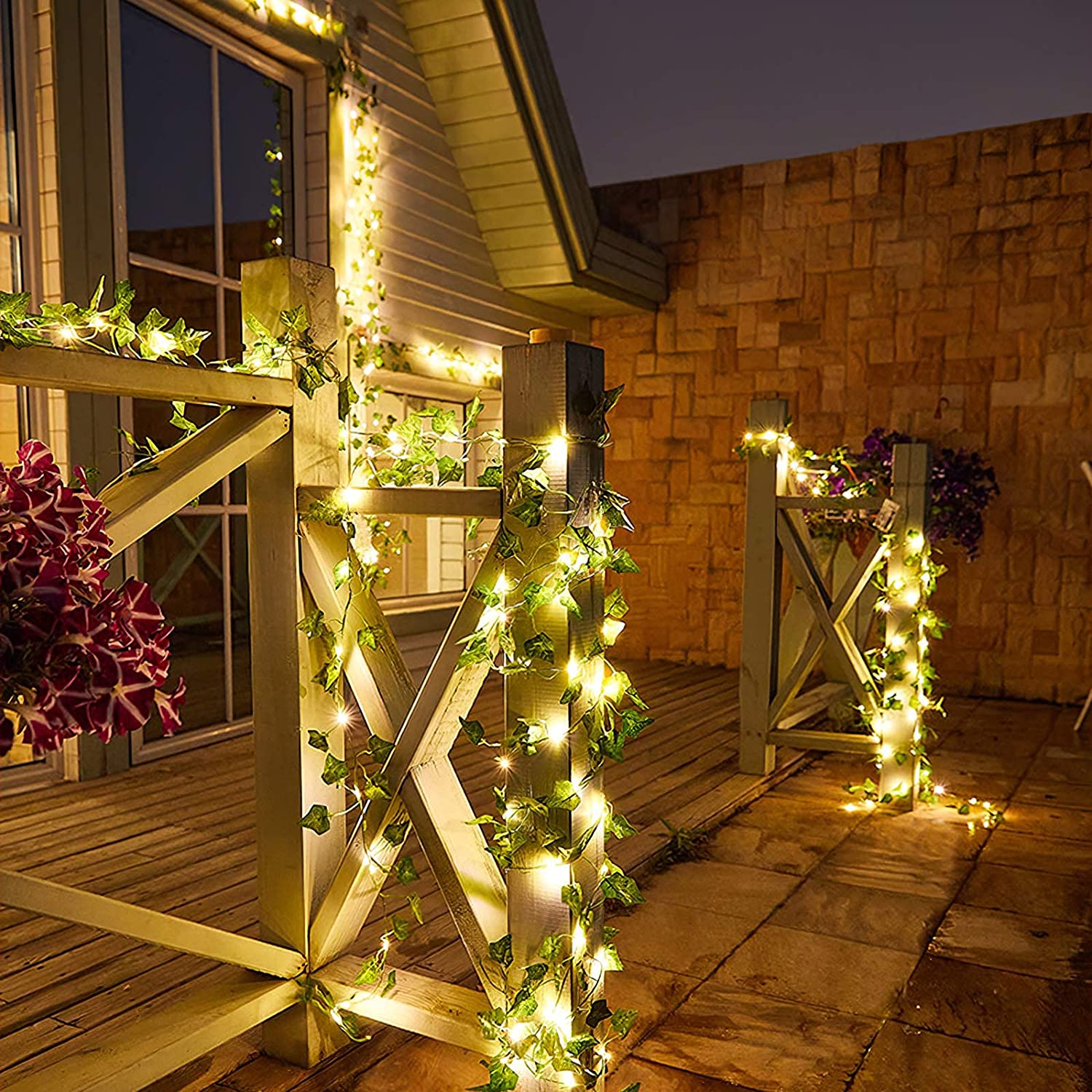 Solar-Powered Maple Leaves Garland LED String Light - Castle Anna