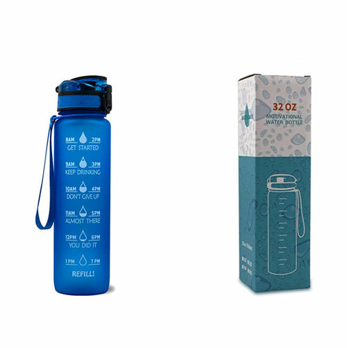 1L Tritan Water Bottle With Time Marker Bounce Cover - Castle Anna