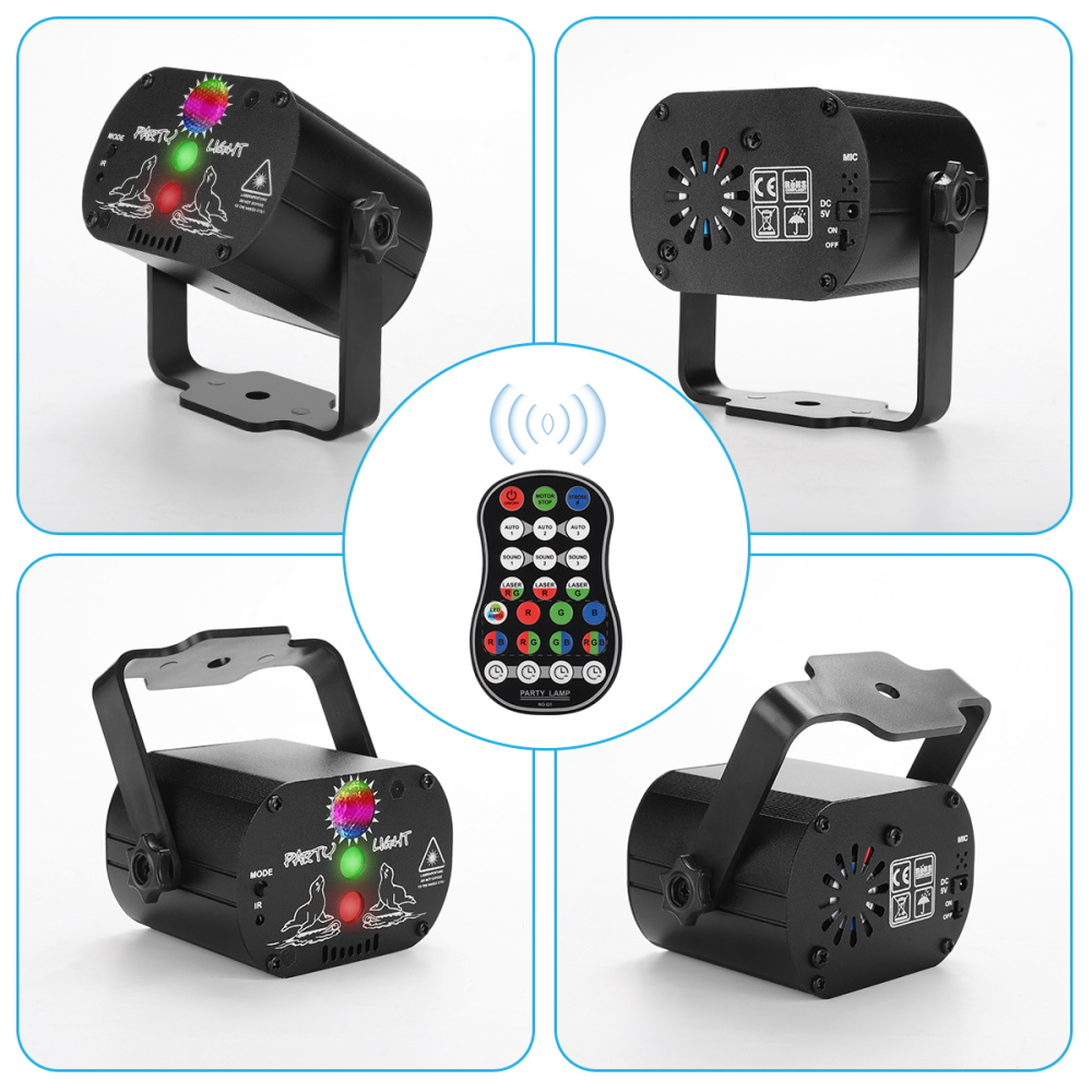 Mini RGB Disco Light LED Laser Stage Projector - Castle Anna