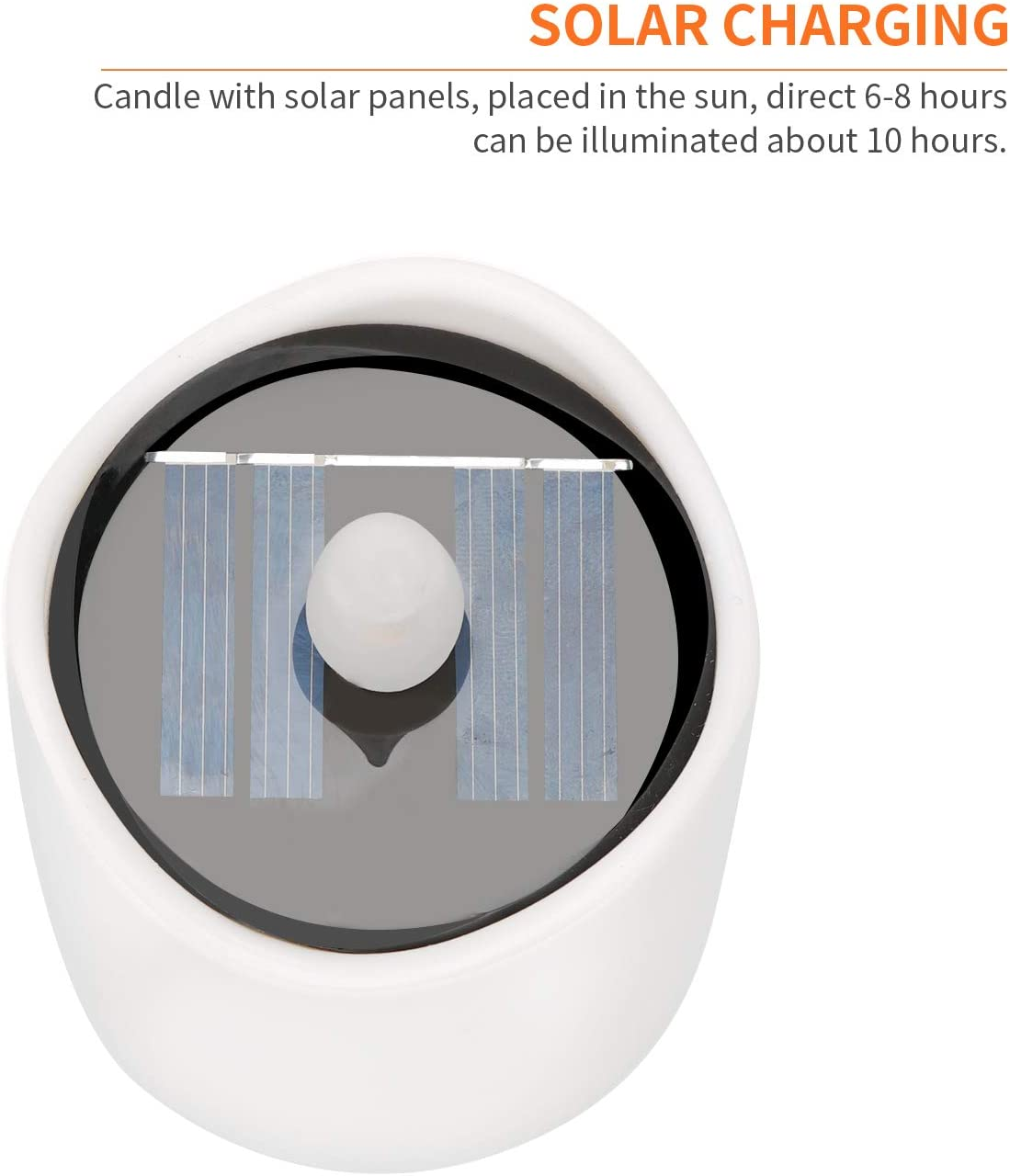 6PCS Waterproof Smokeless Solar Candles Lights Flame Light - Castle Anna