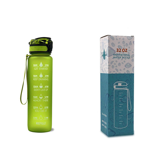 1L Tritan Water Bottle With Time Marker Bounce Cover - Castle Anna