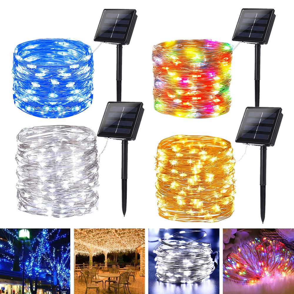 Outdoor Solar Copper Wire Light String Lights Festival Decorations - Castle Anna