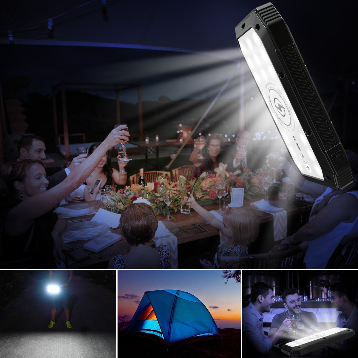 Sun Chaser Mini Solar Powered Wireless Phone Charger 10,000 mAh With - Castle Anna