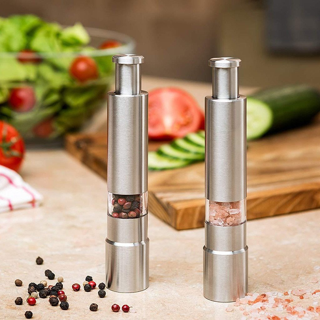 Premium Stainless Steel Salt and Pepper Spice Grinder - Castle Anna