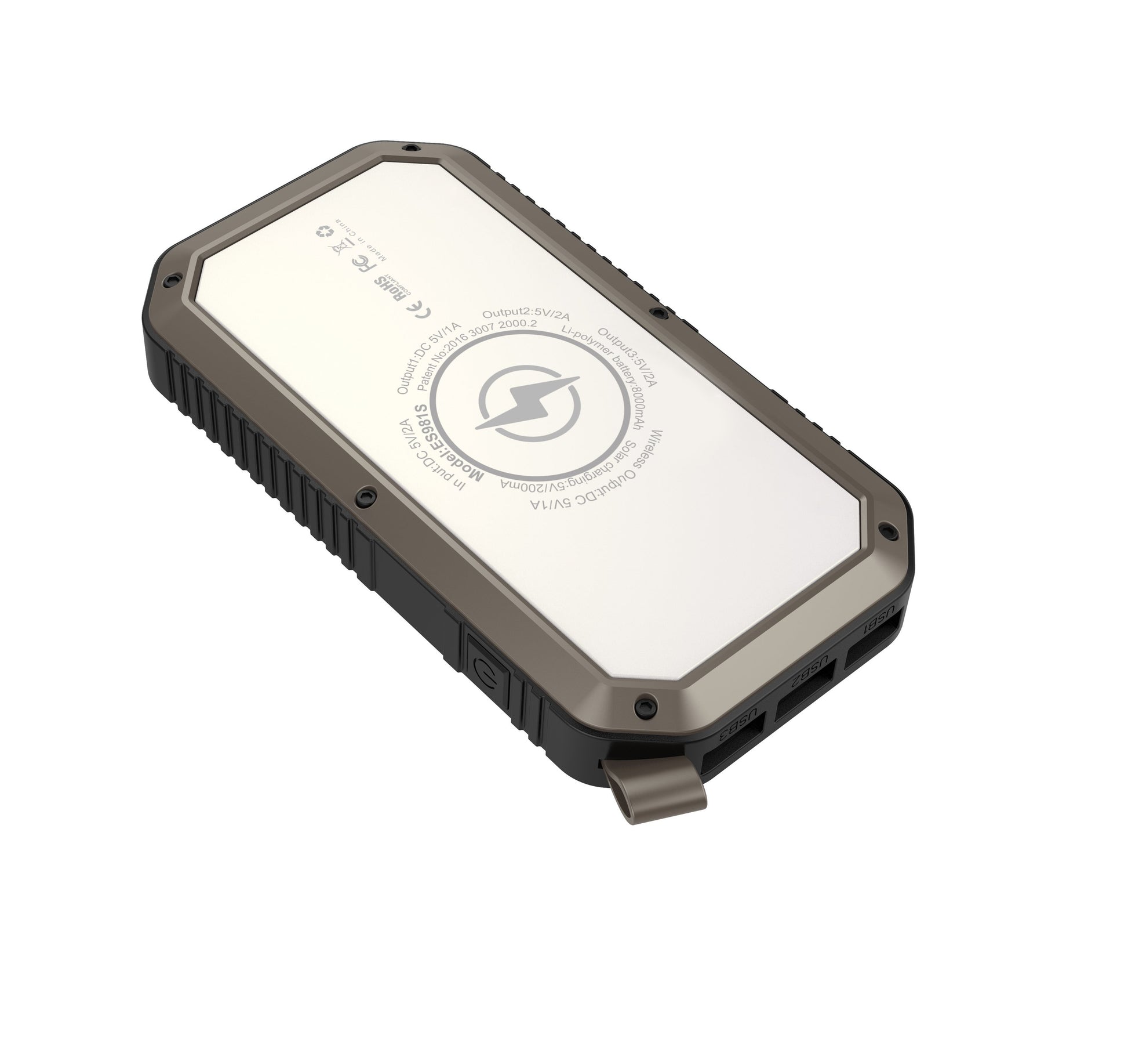 Sun Chaser Mini Solar Powered Wireless Phone Charger 10,000 mAh With - Castle Anna