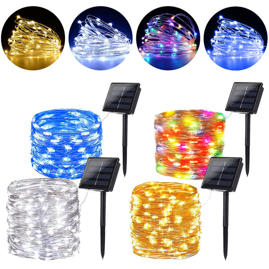 Outdoor Solar Copper Wire Light String Lights Festival Decorations - Castle Anna