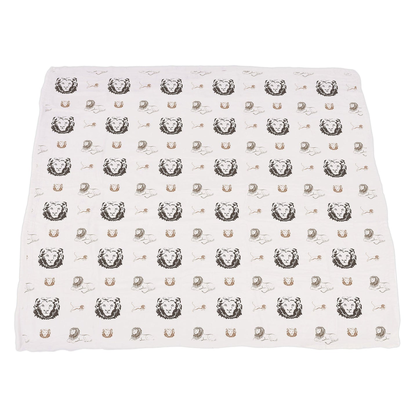 Hear Me Roar Lion and Rhinos and Elephants Bamboo Newcastle Blanket - Castle Anna